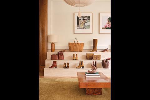 Accessories on display in Sézane, Marylebone High Street